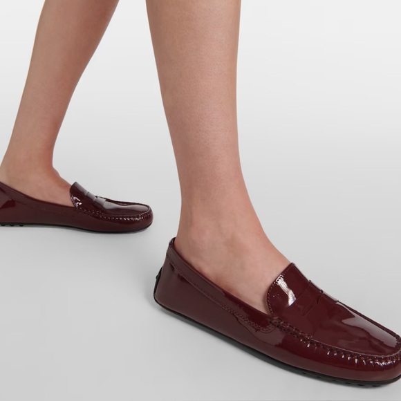 Tods Gommino Burgundy Driving Loafers made in Italy - Picture 2 of 10
